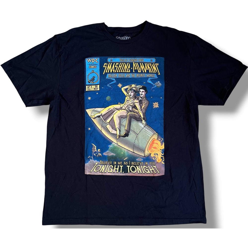 Smashing Pumpkins Tonight Tonight Mellon Collie Graphic Tee Shirt Black XL